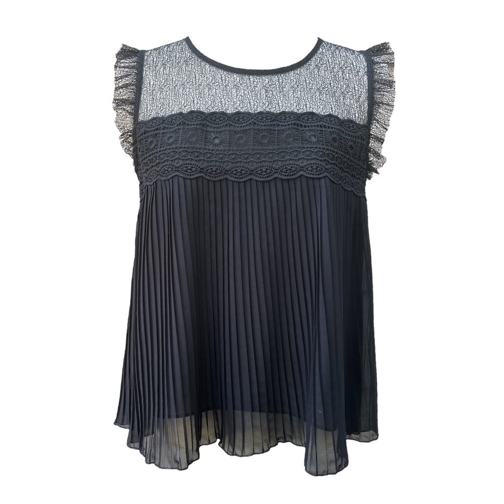 ZARA Pleated Baby Doll Top | Medium